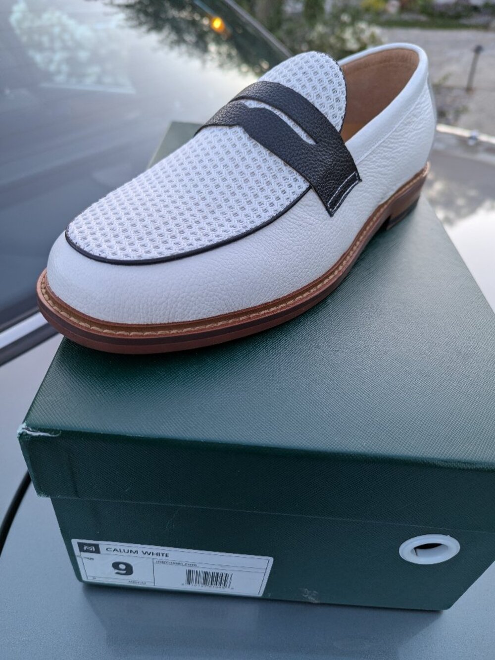 MARC NOLAN 'Calum White" Loafers  Men's Loafers Size 9